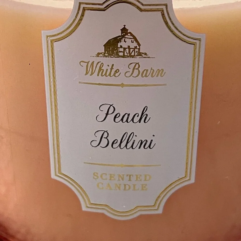 Bath & Body Works Peach Bellini Scented Candle 3 Wick 14.5oz - Picture 7 of 8